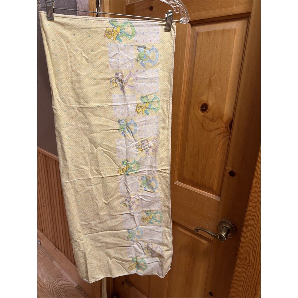 Y2K Muppet Babies Baby Blanket Jim Henson Vintage Receiving 28x35 Muppets Cotton